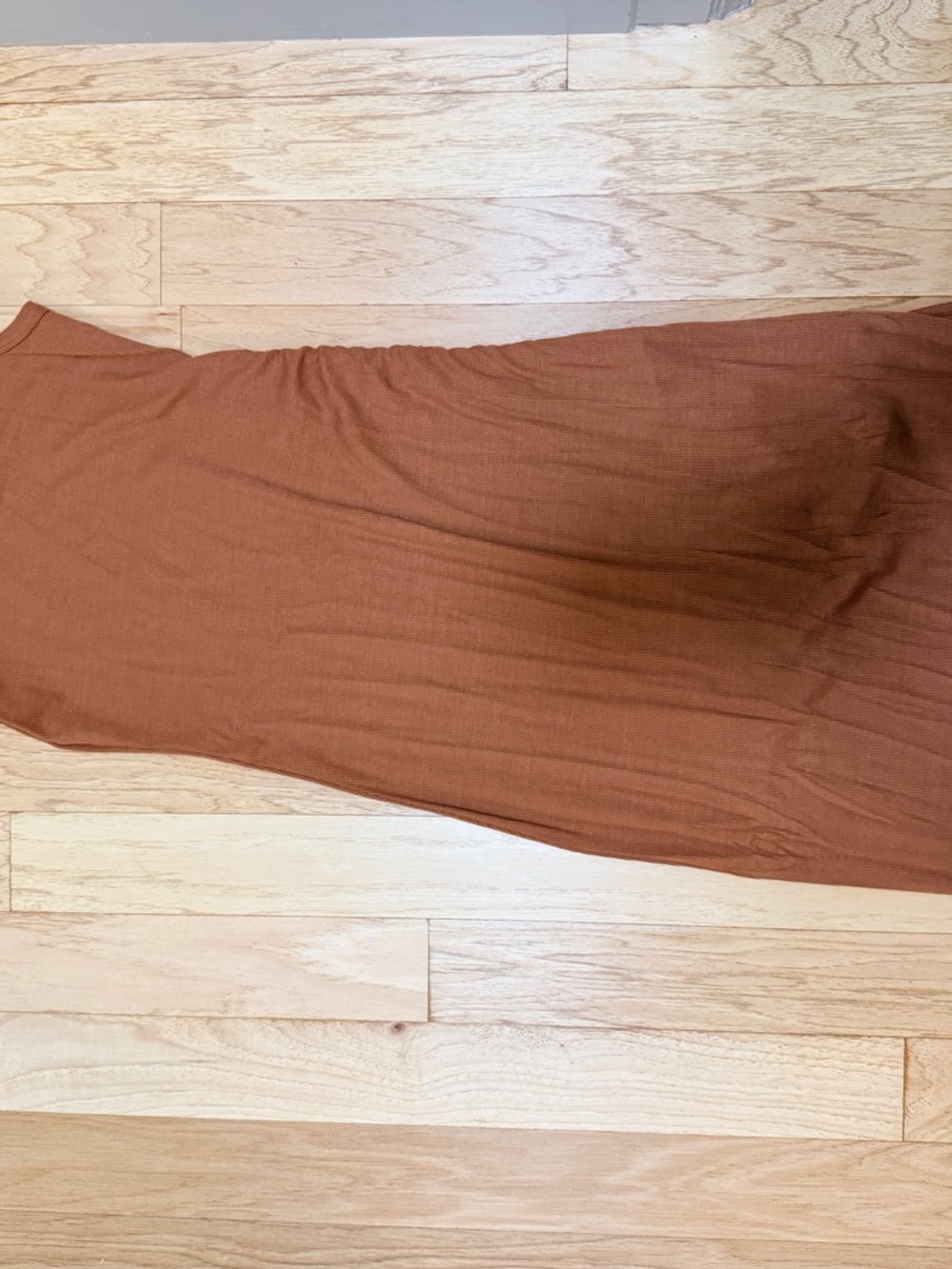 J. Crew Ribbed Maxi Skirt in Rust Brown